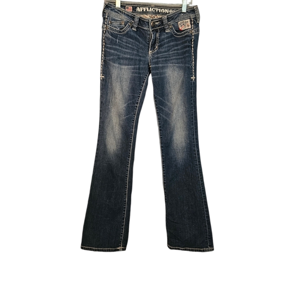 Affliction Women's Blue Jeans Size 28